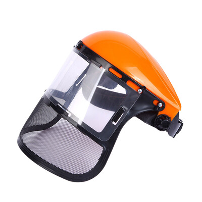 Защитна PVC защитна маска, монтирана на главата, против пръскане на трева, маска против прах за рязане на шапки, избягвайте маска за защита на екрана на лицето