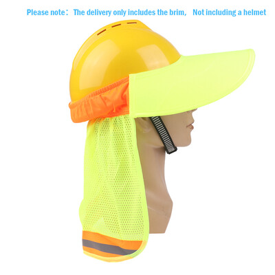 Vasarinis kietas kepurės skydas nuo saulės Kietas skrybėlės skydelis Kietas skrybėlės kaklo skydas Šviesą atspindinti juostelė kietos kepurės priedai lauko darbuotojui