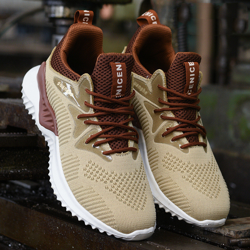 Работни защитни обувки за мъже Леки защитни работни маратонки Стоманени дамски обувки на пръстите Защитни ботуши против разбиване и пиърсинг