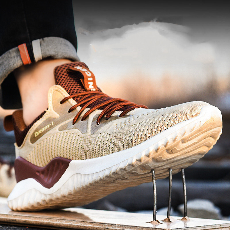 Работни защитни обувки за мъже Леки защитни работни маратонки Стоманени дамски обувки на пръстите Защитни ботуши против разбиване и пиърсинг