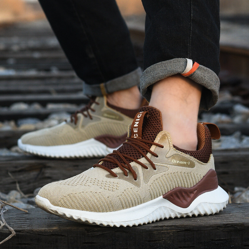 Работни защитни обувки за мъже Леки защитни работни маратонки Стоманени дамски обувки на пръстите Защитни ботуши против разбиване и пиърсинг