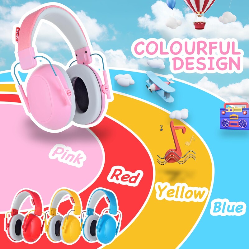 ZOHAN Kids mürasummutavad kõrvaklapid Ohutus Kõrvaklapp Kaitse Kuulmispeakomplekt kuulmiskahjustuste eest teismelistele väikelapsele