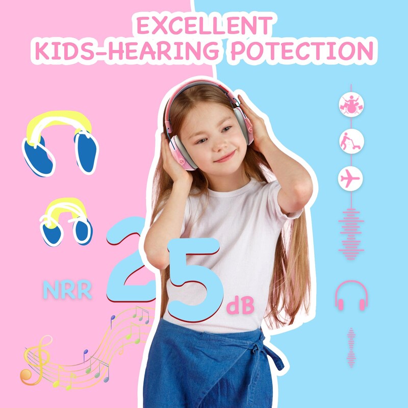 ZOHAN Kids mürasummutavad kõrvaklapid Ohutus Kõrvaklapp Kaitse Kuulmispeakomplekt kuulmiskahjustuste eest teismelistele väikelapsele