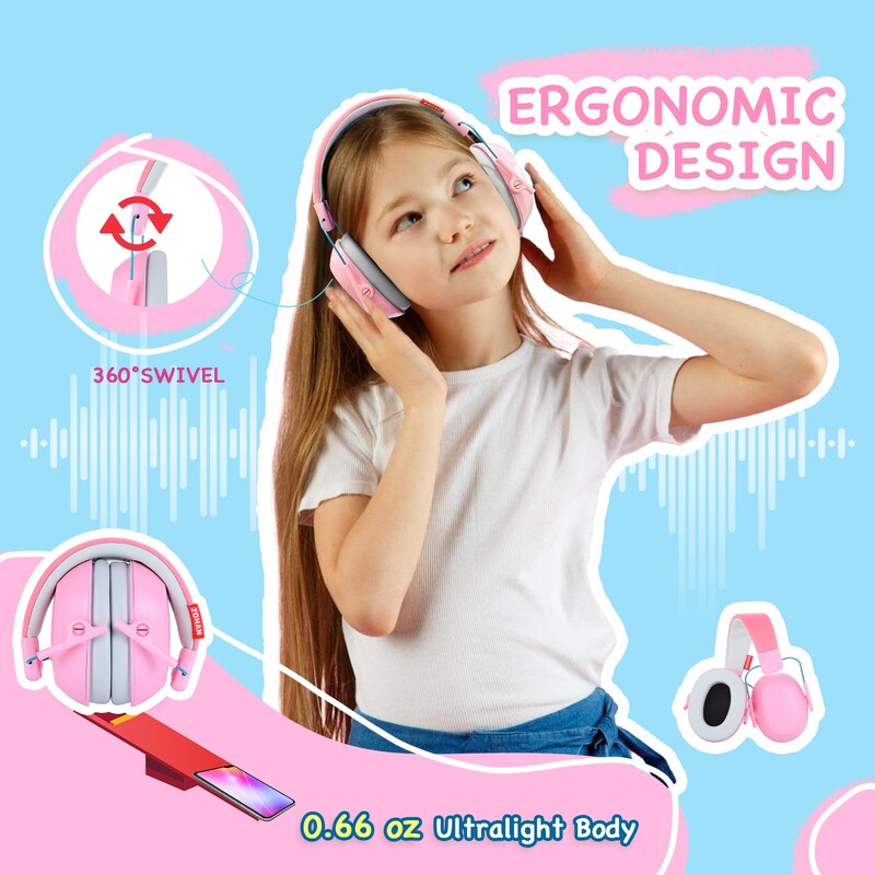 ZOHAN Kids mürasummutavad kõrvaklapid Ohutus Kõrvaklapp Kaitse Kuulmispeakomplekt kuulmiskahjustuste eest teismelistele väikelapsele