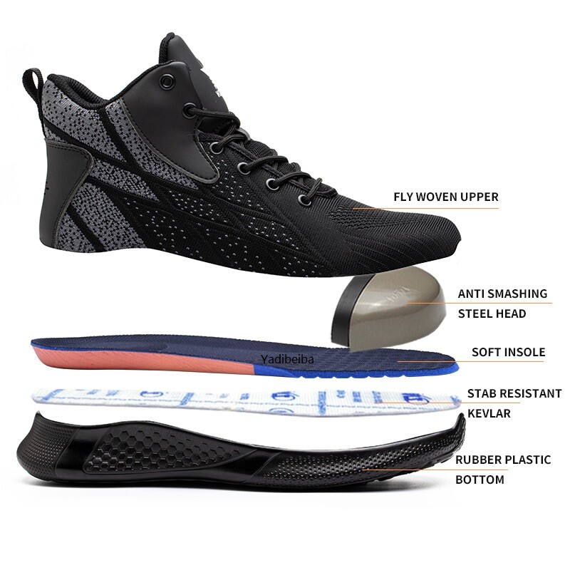 Cizme de lucru Pantofi de siguranță cu vârf de oțel Bărbați, femei, pantofi de lucru, pantofi de sport, pantofi ușori, anti-punctură, pentru bărbați, cizme indestructibile