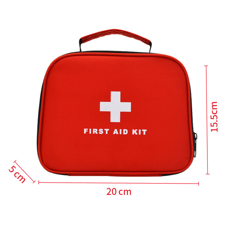 Mini nešiojamas skubios pagalbos rinkinių krepšys Pirmosios pagalbos rinkinys Raudonas rankinis įrankių krepšys, skirtas šeimos kelionėms lauke greitoji medicinos pagalba