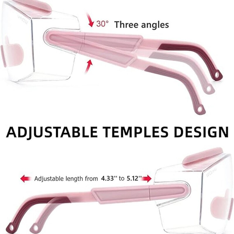 Kaitseprillid prillide kohal, uduvastased kaitseprillid läbipaistva ümberringi läätsega, kaitseprillid