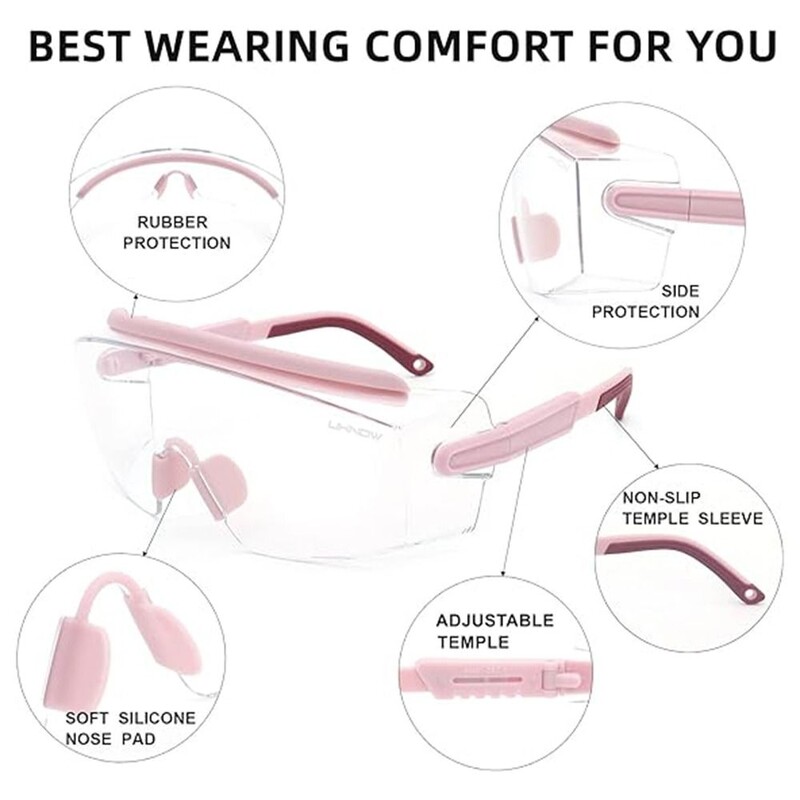 Kaitseprillid prillide kohal, uduvastased kaitseprillid läbipaistva ümberringi läätsega, kaitseprillid