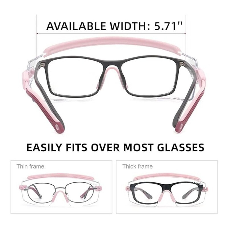 Kaitseprillid prillide kohal, uduvastased kaitseprillid läbipaistva ümberringi läätsega, kaitseprillid