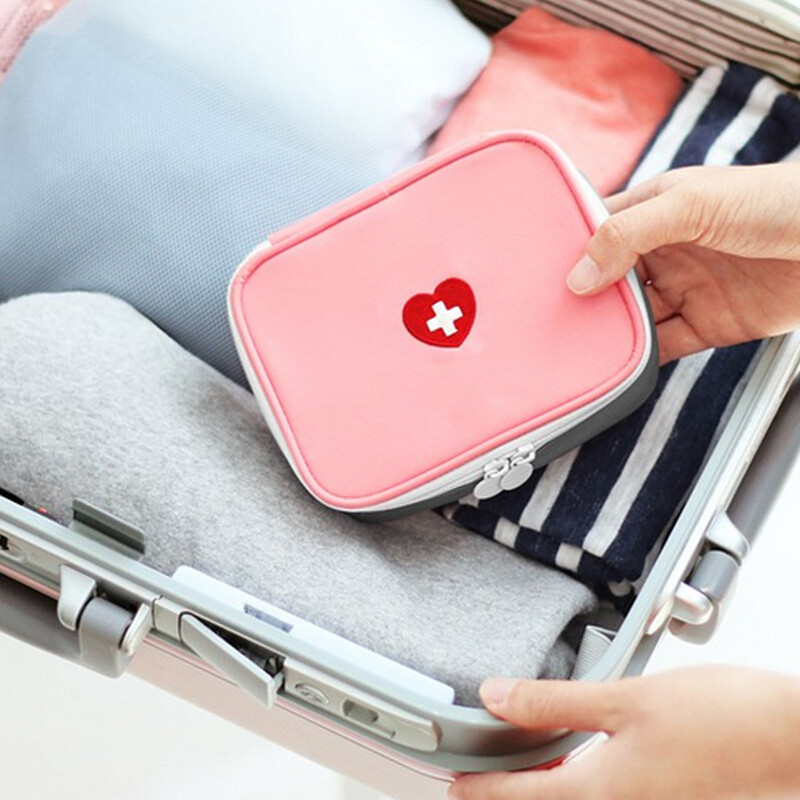 Tuščias mini buitinis pirmosios pagalbos rinkinio krepšys Kelioninis nešiojamasis medicinos paketas Skubios pagalbos rinkinys Krepšiai vaistų laikymui Mažas organizatorius