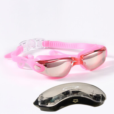 ARENA Ochelari de înot profesionali anti-aburire pentru adulți cu dopuri pentru urechi, bărbați, femei, ochelari de înot rezistenti la scurgeri, reglabili cu protecție UV