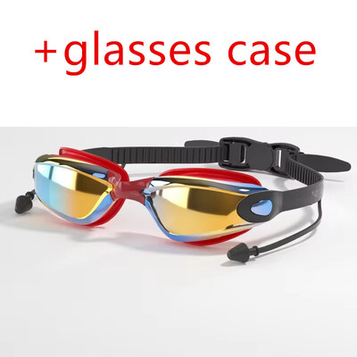 ARENA Ochelari de înot profesionali anti-aburire pentru adulți cu dopuri pentru urechi, bărbați, femei, ochelari de înot rezistenti la scurgeri, reglabili cu protecție UV