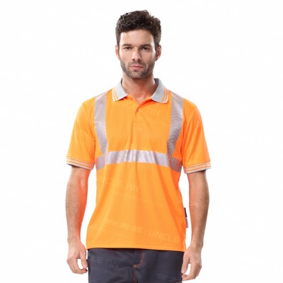 oranž särk mees hi vis t särk töötuba särk meeste mehaanik triibuline särk polo turvalisus helkur t särk meeste