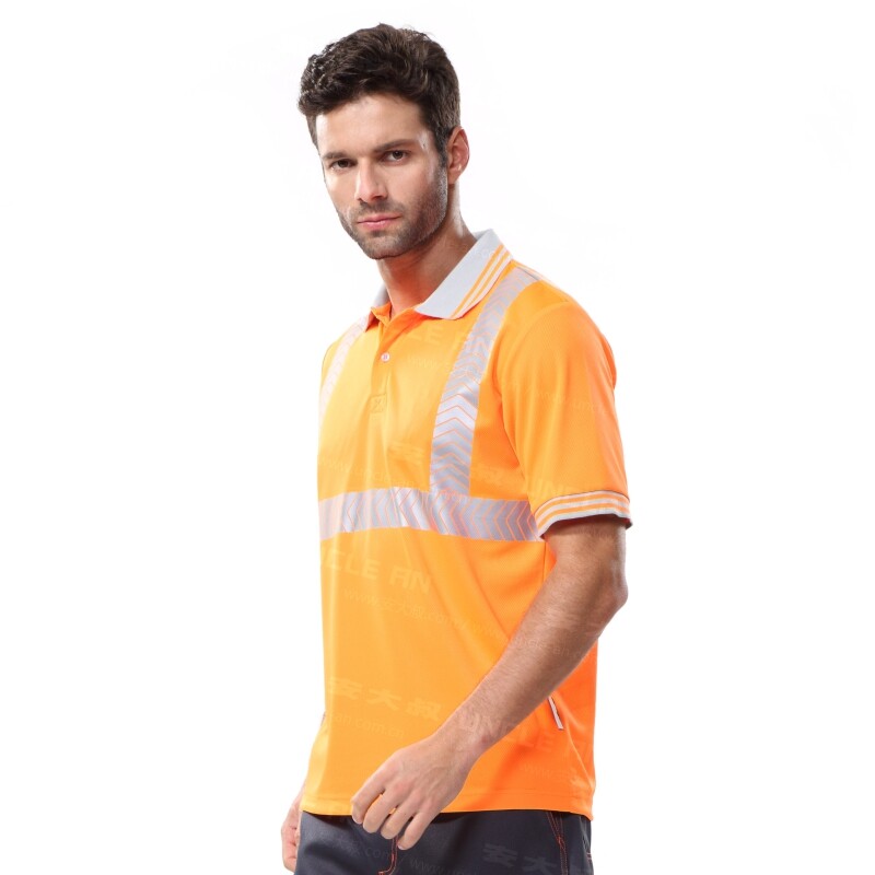 oranž särk mees hi vis t särk töötuba särk meeste mehaanik triibuline särk polo turvalisus helkur t särk meeste