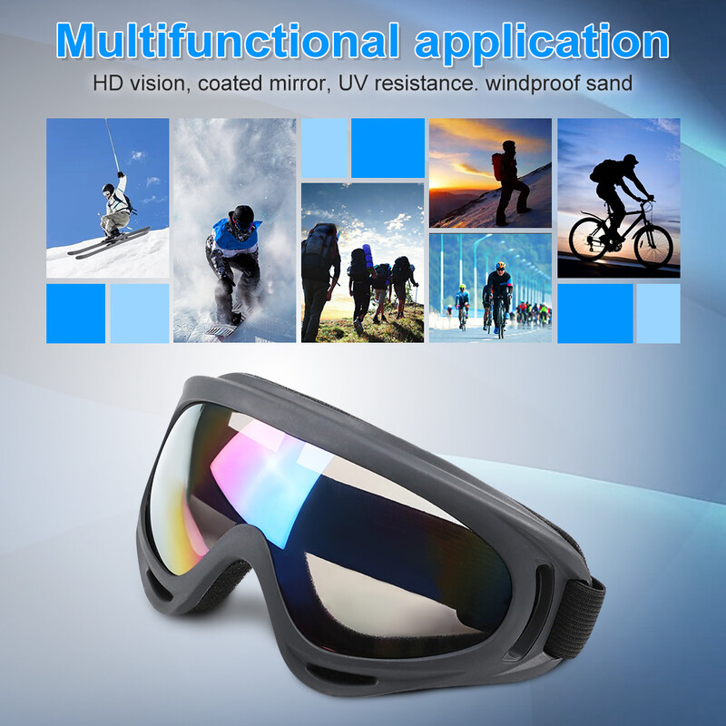 Atsparūs vėjui sportiniai slidinėjimo akiniai Apsauginiai akiniai motociklams Motocross Anti UV Dustproof Motocross akiniai nuo saulės