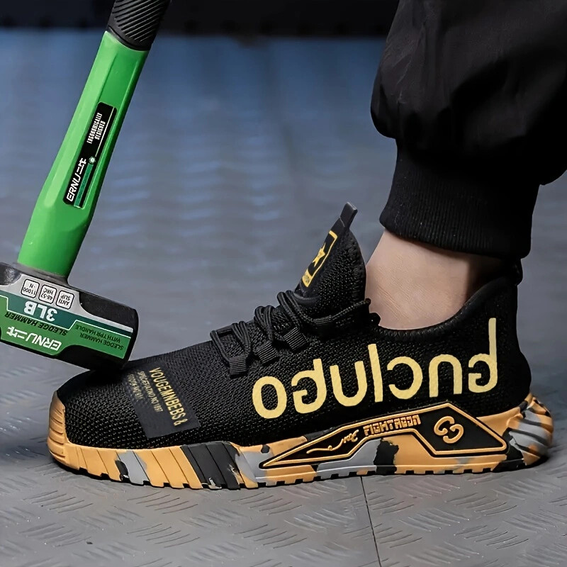 Защитни стоманени предпазни обувки Мъжки работни обувки против пробиви Мъжки дишащи индустриални обувки Неразрушими работни защитни ботуши