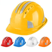 Töötaja ehitusplatsi kaitsekork Ventilate ABS Hard Hat helkurtriibuga kaitsekiiver