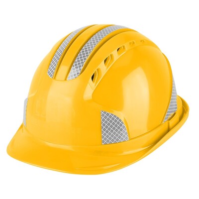 Töötaja ehitusplatsi kaitsekork Ventilate ABS Hard Hat helkurtriibuga kaitsekiiver