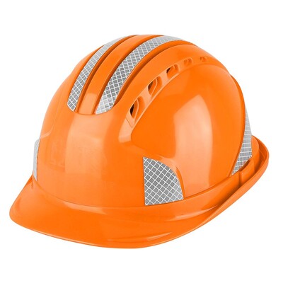 Töötaja ehitusplatsi kaitsekork Ventilate ABS Hard Hat helkurtriibuga kaitsekiiver