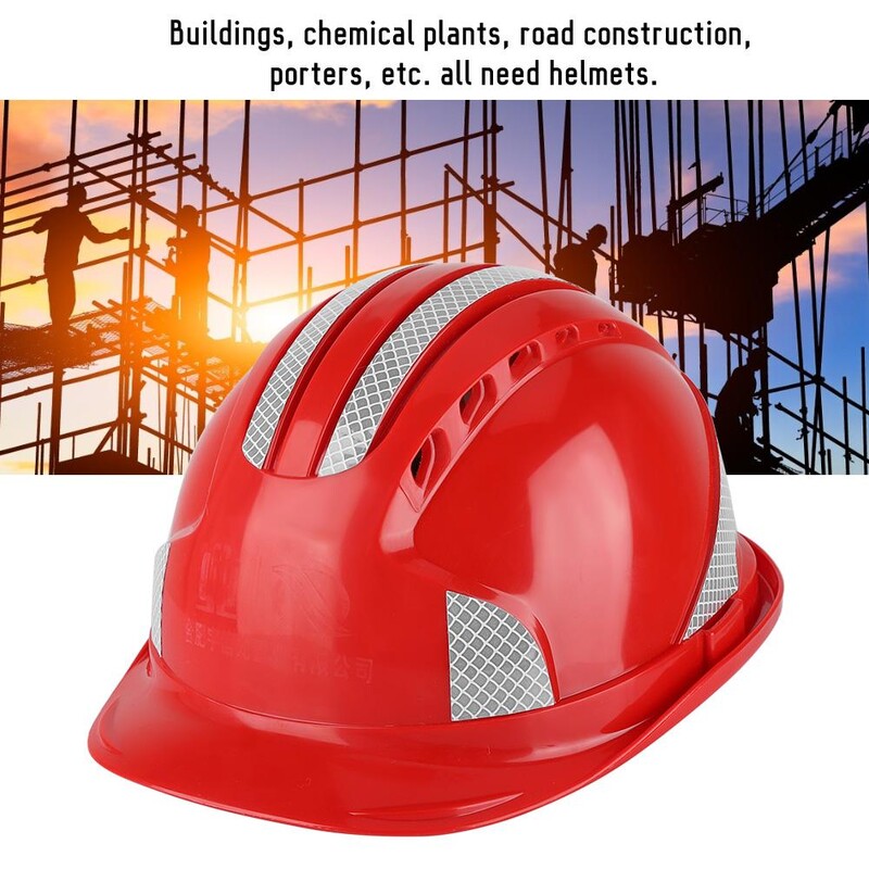 Töötaja ehitusplatsi kaitsekork Ventilate ABS Hard Hat helkurtriibuga kaitsekiiver