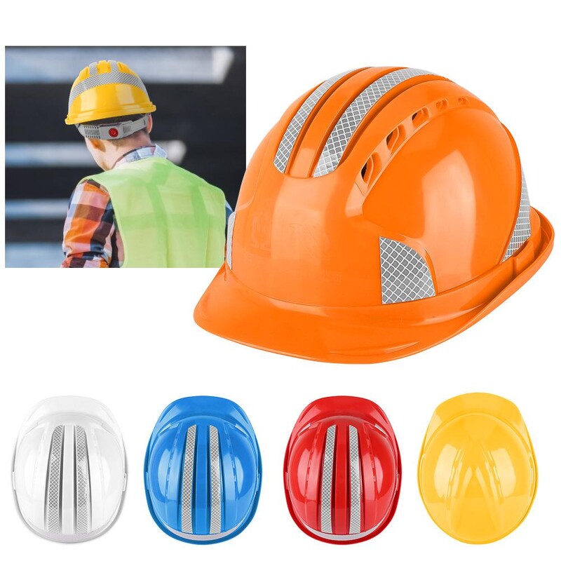 Töötaja ehitusplatsi kaitsekork Ventilate ABS Hard Hat helkurtriibuga kaitsekiiver