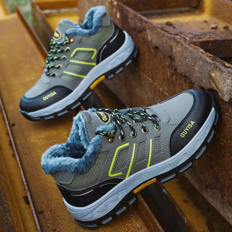 Cizme de iarnă pentru bărbați, pantofi de muncă, pantofi de siguranță, pantofi de alpinism anti-punctură, vârf de oțel, cizme de lucru, anti-spărtură, pantofi indestructibili