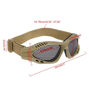 Μοτοσικλέτα Airsoft Eye for Protections Γυαλιά χωρίς πλέγματα ομίχλης Μεταλλικό γυαλί