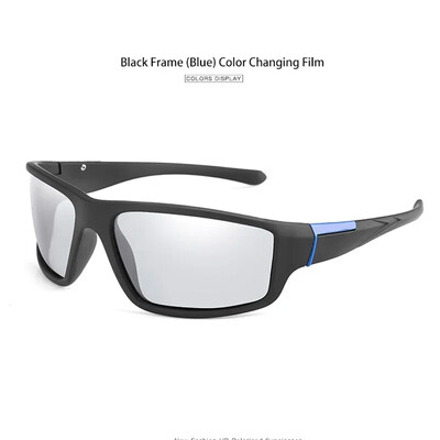 Fotokroomsed rattaprillid Värvimuutused Prillid Meeste Päikeseprillid Mootorrattad Spordiprillid Kalastuskaitse Polariseeritud Prillid