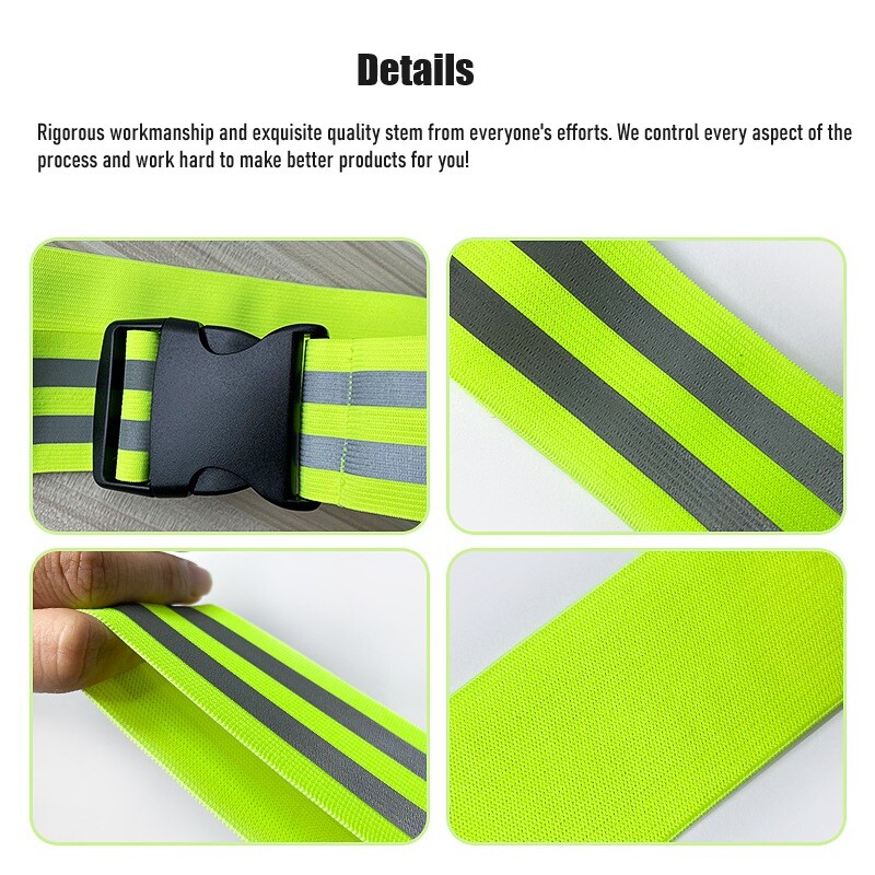 Unisex reguleeritav helkurvöö Hästi nähtav ööohutusvarustus Elastsed vöörihmad lastele Täiskasvanutele Jooksusport