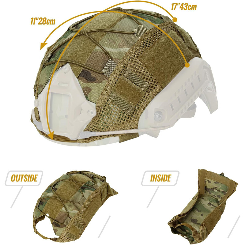 BOOIU taktinio šalmo dangtelio šaudymo lauke žaidimas „CS Fast Helmets“ audinys, skirtas „Ops-Core CS Camo“ šalmo dangtelio karinei įrangai