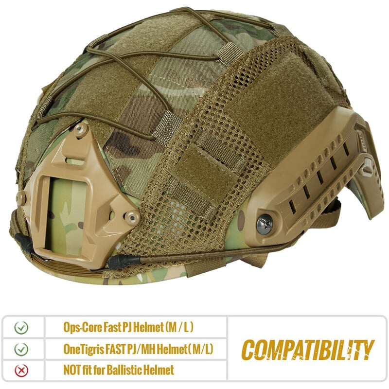 BOOIU taktinio šalmo dangtelio šaudymo lauke žaidimas „CS Fast Helmets“ audinys, skirtas „Ops-Core CS Camo“ šalmo dangtelio karinei įrangai