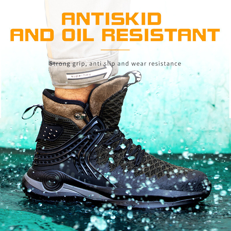 Голям размер 37-50 удобни работни обувки против разбиване и пробиване със стоманени капачки за безопасност