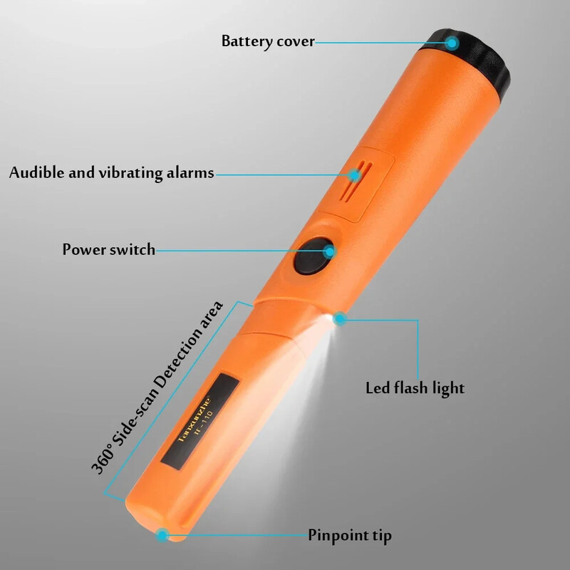 Kaasaskantav metallidetektori osuti TC-110 Pinpoint GP-osuti käeshoitav metallidetektor positsioneeriv vardadetektor IP68 veekindel