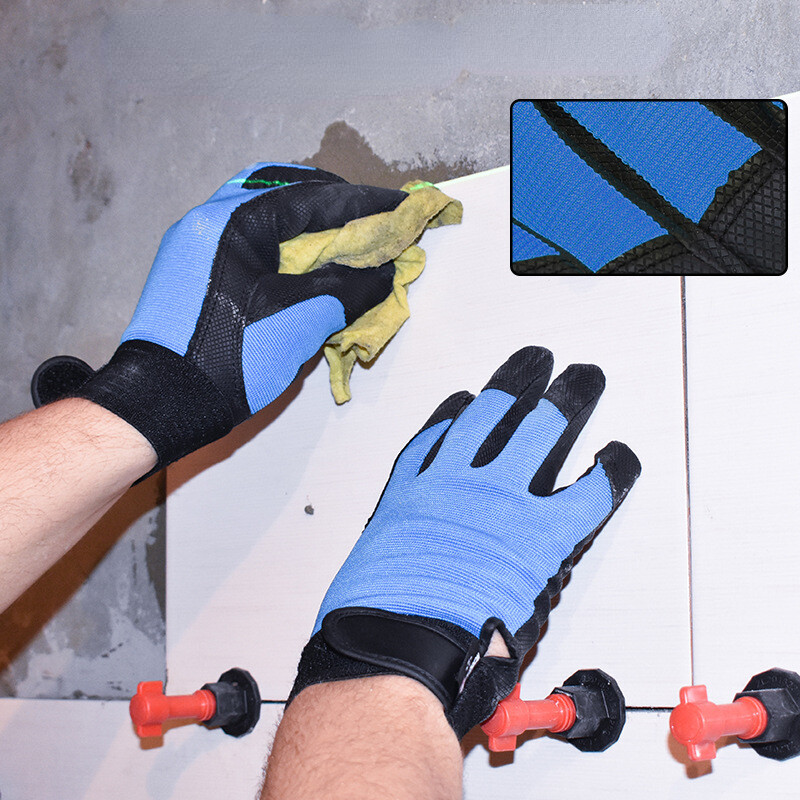 Mănuși de protecție a muncii PU rezistente la uzură Lucru pe șantier Mănuși anti-alunecare Operare mecanică Mănuși de călărie