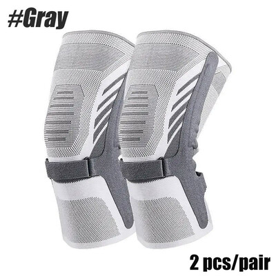 Sport põlvekaitsmete kompressioonjala varrukas – põlvetugid külgmiste stabilisaatorite ja põlvekedra kõõluse rihmaga põlvevalu, meniski rebenemise korral