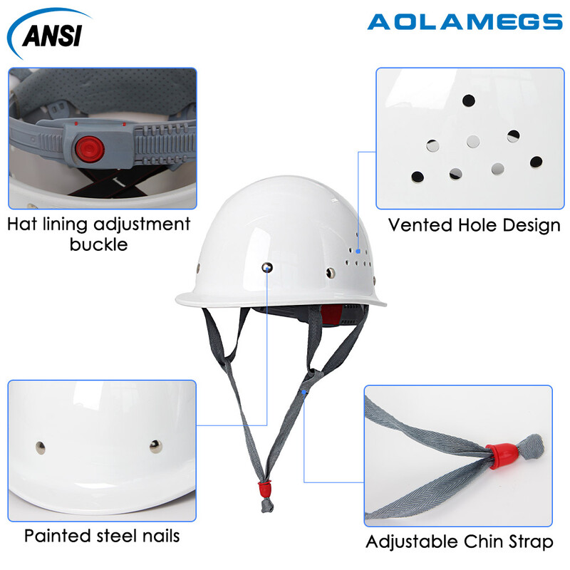 Подсилена с фибростъкло пластмасова защитна каска Строителна площадка Удебелена противоударна каска Строителна работна работна шапка ABS