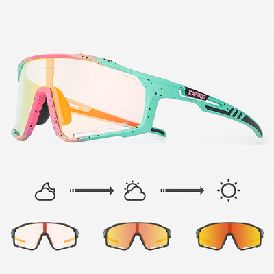 Photochromic 2024 Rattaprillid Meeste Naiste Sport Jooksmine Kalastusprillid MTB Maanteeratta värvimuutus Prillid Jalgratta päikeseprillid