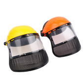 Καπέλο για κράνος ασφαλείας Trimmer Garden Grass with Full Face Mesh Protective Mask for Logging Brush Cutter Forestry Protection