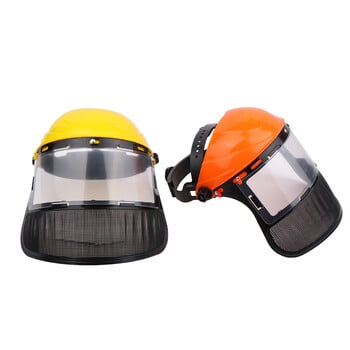 Καπέλο για κράνος ασφαλείας Trimmer Garden Grass with Full Face Mesh Protective Mask for Logging Brush Cutter Forestry Protection