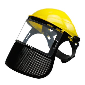 Καπέλο για κράνος ασφαλείας Trimmer Garden Grass with Full Face Mesh Protective Mask for Logging Brush Cutter Forestry Protection