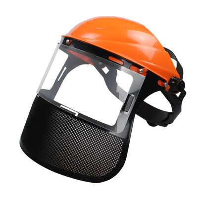 Καπέλο για κράνος ασφαλείας Trimmer Garden Grass with Full Face Mesh Protective Mask for Logging Brush Cutter Forestry Protection