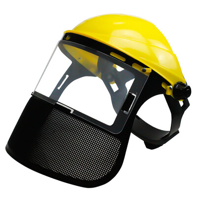 Καπέλο για κράνος ασφαλείας Trimmer Garden Grass with Full Face Mesh Protective Mask for Logging Brush Cutter Forestry Protection