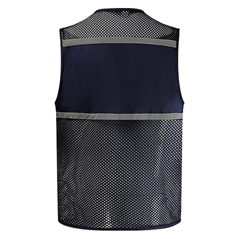 Reflektirajući radni prsluk s džepovima i patentnim zatvaračem Prozračni mrežasti prsluk Muški za građevinarstvo Ribarski prsluk s reflektorima