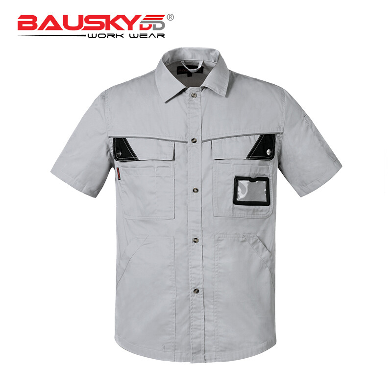 Imbracaminte de lucru barbati uniforma camasa de lucru maneca scurta cu buzunare pentru dulgher mecanic