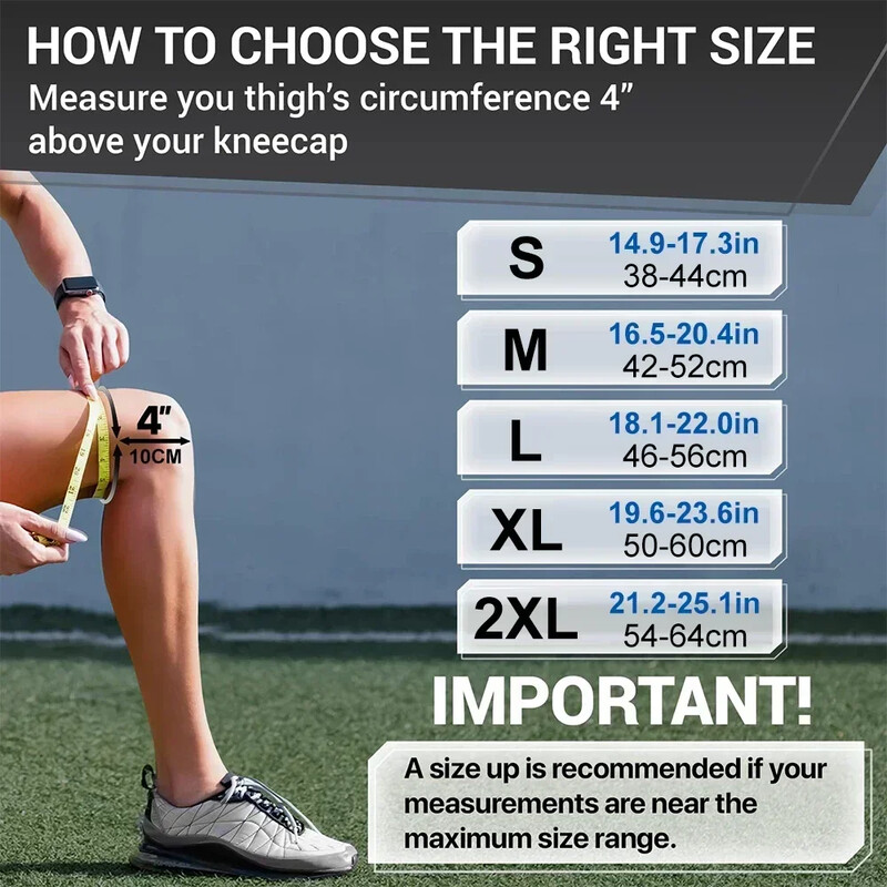 Pilnas kājas kompresijas uzmava, vara ceļgala piedurknes, balsts augšstilba ceļgalam, artrīts, 20-30 mmHg samazina varikozu vēnu pietūkumu