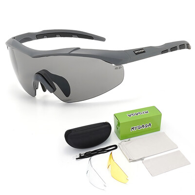 3 objektiiviga taktikaliste kaitseprillide komplekt Tuulekindel tolmukindel CS sõjalised kuulikindlad päikeseprillid Mootorratta mägironimisprillid