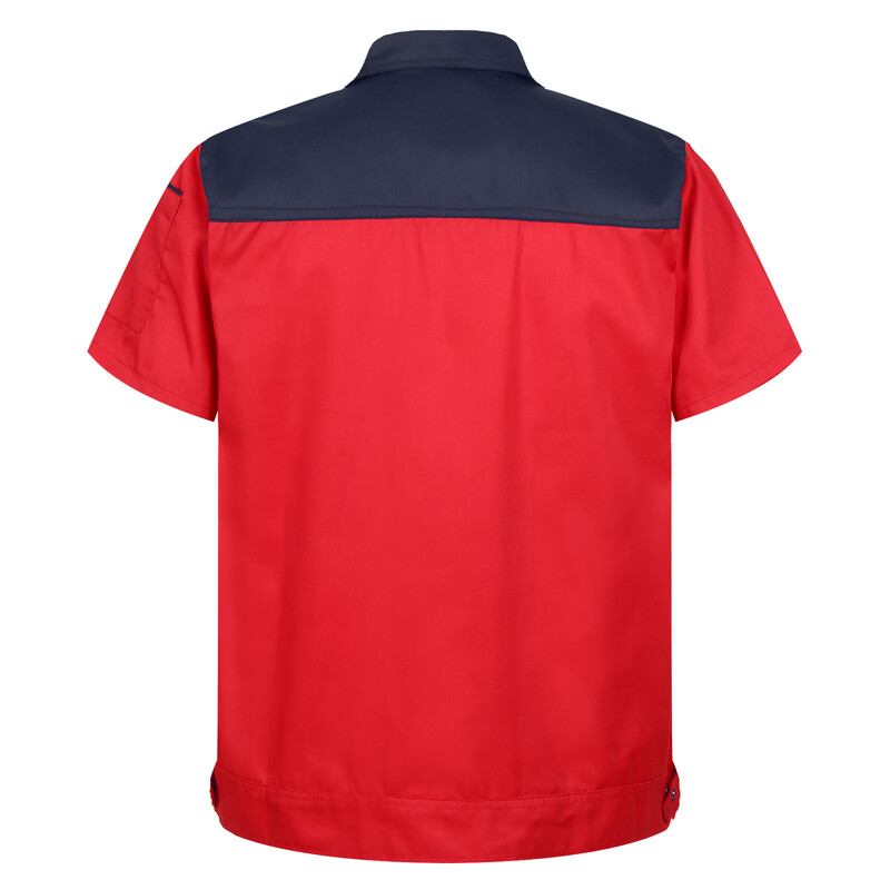 Uniforme de atelier pentru bărbați, bloc de culoare, cu mânecă scurtă, cu fermoar, jachetă de lucru, topuri, costum de mecanic industrial, cu buzunar