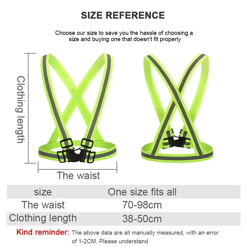 Izcelt atstarojošas siksnas Nakts darba drošība Skriešanas drošība Regulējama atstarojoša veste Augstas redzamības atstarojoša jaka