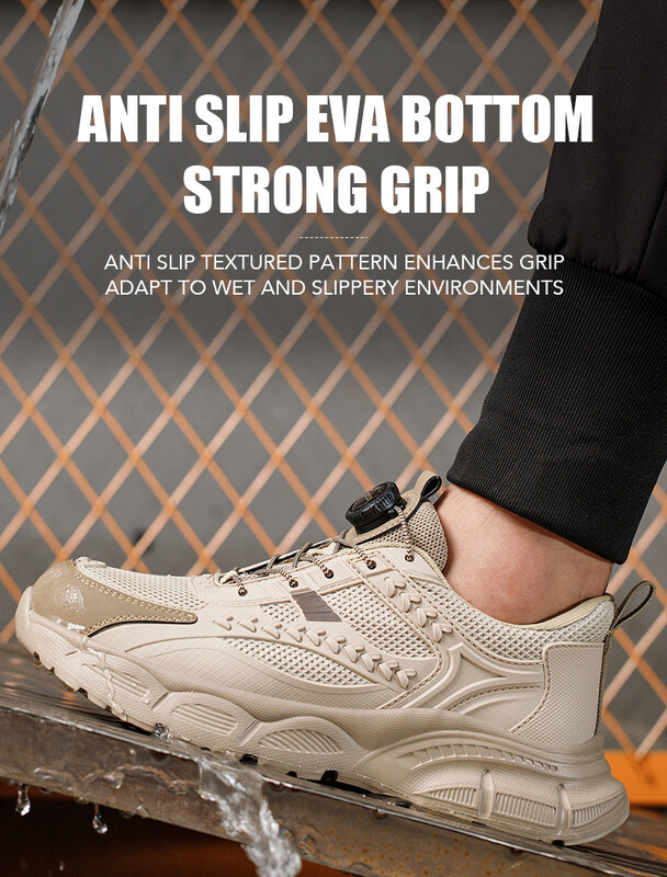 Бутон за въртене Предпазни обувки Мъжки Дамски защитни работни маратонки Неразрушими стоманени пръсти Работни предпазни ботуши Мъжки големи размери 47 48