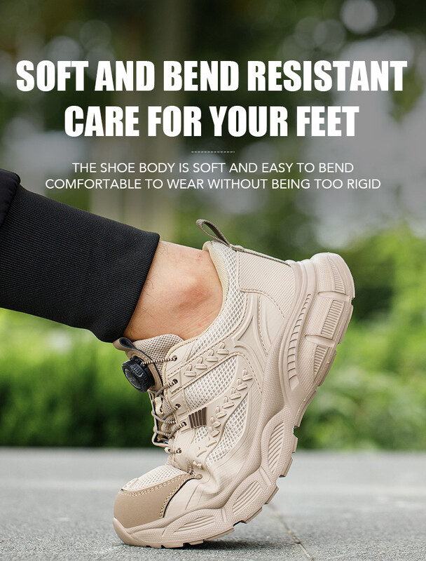 Бутон за въртене Предпазни обувки Мъжки Дамски защитни работни маратонки Неразрушими стоманени пръсти Работни предпазни ботуши Мъжки големи размери 47 48